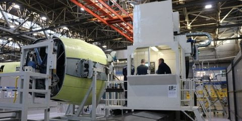 Разделка отверстий на ПКО МС-21 в цехе № 246 ИАЗ