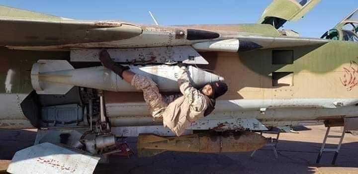 ФАБ-250-62 под крылом МиГ-23УБ ВВС Ливийской национальной армии