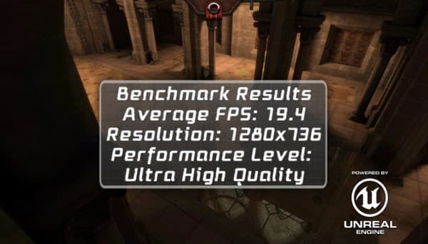 Результаты теста Epic Citadel на планшете ASUS Fonepad